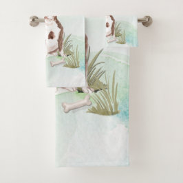 名前をカスタムする（犬）スタッフォードブルテリアペットドッグ バスタオルセット