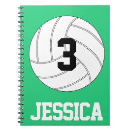 名前をカスタムする、番号、カラーバレーボールのノート ノートブック