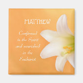 名前をカスタムする、祝のRCIAおめでとうリリー マグネット (正面)