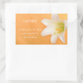 名前をカスタムする、祝のRCIAおめでとうリリー 長方形シール (バッグ)