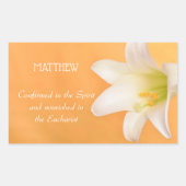 名前をカスタムする、祝のRCIAおめでとうリリー 長方形シール (正面)