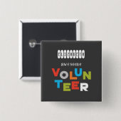 名前をカスタムする、素晴らしい有志の感謝 缶バッジ (正面&裏面)