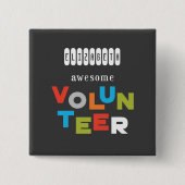 名前をカスタムする、素晴らしい有志の感謝 缶バッジ (正面)