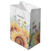 名前をカスタムする |素朴ひま結婚わ花 ミディアムペーパーバッグ (正面アングル)