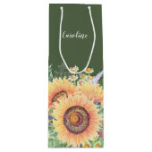 名前をカスタムする |素朴ひま結婚わ花 ワインギフトバッグ (正面)