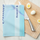 名前をカスタムする、結婚一周年記念 キッチンタオル (四つ折り)