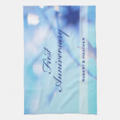 名前をカスタムする、結婚一周年記念 キッチンタオル (縦)