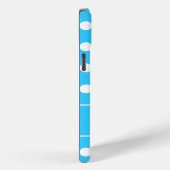 名前をカスタムする、美しいブルーカラーホワイト水玉模様 Case-Mate iPhoneケース (裏面 / 右)
