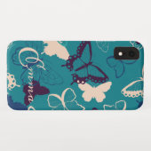 名前をカスタムする|美しい蝶の柄 Case-Mate iPhoneケース (裏面(横))