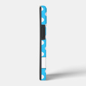 名前をカスタムする、美しい青の白い水玉模様 Case-Mate iPhoneケース (裏面 / 右)