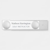 名前をカスタムする&職業ゴルフボール サインプレート (正面)