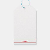 名前をカスタムする：自および至 |キャンディーケーンのクリスマス ギフトタグ (裏面)