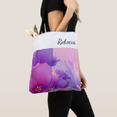 名前をカスタムする |花絵画の贈り物 トートバッグ (クローズアップ)