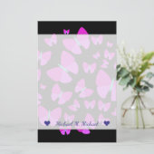 名前をカスタムする+蝶の群芸術的れ 便箋 (スタンド正面)