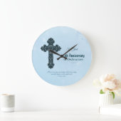 名前をカスタムする・記念年叙階法 ラージ壁時計 (ホーム)