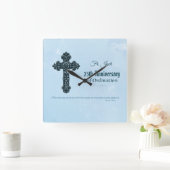 名前をカスタムする・記念日の叙勲、司祭 スクエア壁時計 (ホーム)