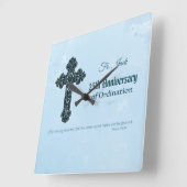 名前をカスタムする・記念日の叙勲、司祭 スクエア壁時計 (傾斜)