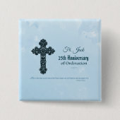 名前をカスタムする・記念日の叙勲、司祭 缶バッジ (正面)