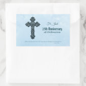 名前をカスタムする・記念日の叙勲、司祭 長方形シール (バッグ)