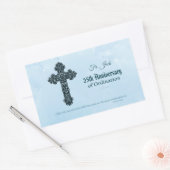 名前をカスタムする・記念日の叙勲、司祭 長方形シール (封筒)