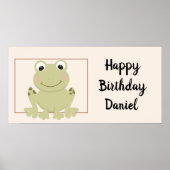 名前をカスタムする&誕生日カエル風刺動物 ポスター (正面)