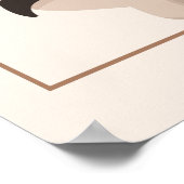 名前をカスタムする&誕生日ハリネズミ漫画アニマル ポスター (角)