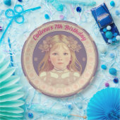 名前をカスタムする&誕生日ラウンド紙プレート ペーパープレート (パーティー)