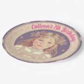 名前をカスタムする&誕生日ラウンド紙プレート ペーパープレート (アングル)