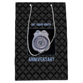 名前をカスタムする、警察署との記念日 ミディアムペーパーバッグ (正面)