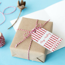 名前をカスタムする |赤とピンクのストライプ |メリークリスマス