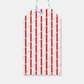 名前をカスタムする |赤とピンクのストライプ |メリークリスマス ギフトタグ (裏面)