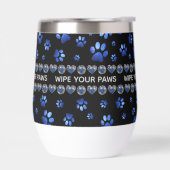 名前をカスタムする、青グリッター犬の足 (左面)