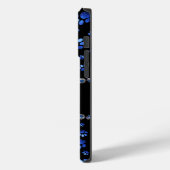 名前をカスタムする、青グリッター犬の足 Case-Mate iPhoneケース (裏面 / 左)