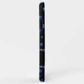 名前をカスタムする、青グリッター犬の足 Case-Mate iPhoneケース (裏面/右)