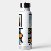 名前をカスタムする&2枚の写真最高のパパEVER ウォーターボトル (右面)