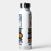 名前をカスタムする&2枚の写真最高のパパEVER ウォーターボトル (左面)