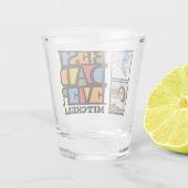 名前をカスタムする&2枚の写真最高のパパEVER ショットグラス (裏面)