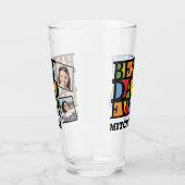 名前をカスタムする&4枚の写真最高のパパEVER タンブラーグラス (右)