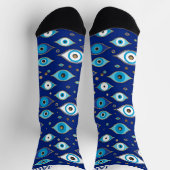 名前をカスタムする- Evil Eyeの保護パターン ソックス (上部)