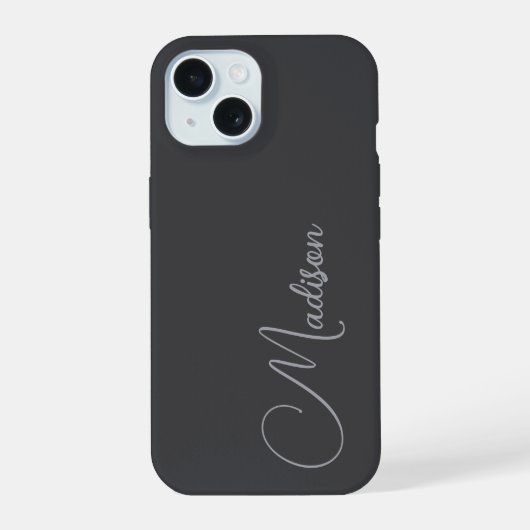 名前をカスタムする iPhone 15ケース (裏面)