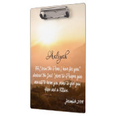 名前をカスタムする- Jeremiah 29:11日の出 クリップボード (左)