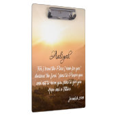 名前をカスタムする- Jeremiah 29:11日の出 クリップボード (右)