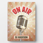 名前をカスタムする「On Air」マイクドアハンガー フォトプラーク (正面)