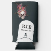 名前をカスタムする- RIP 20s （または任意の10年）誕生日 スリム缶クーラー (正面)