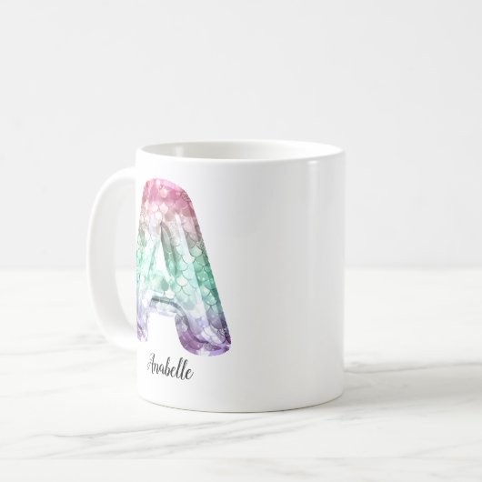 名前をカスタムするAの作成 コーヒーマグカップ (正面左)