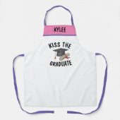 名前をカスタムするBBQキスザエクセルユーモアおもしろいシェフ エプロン (正面)