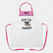 名前をカスタムするBBQベーカーキスおもしろい エプロン (正面)