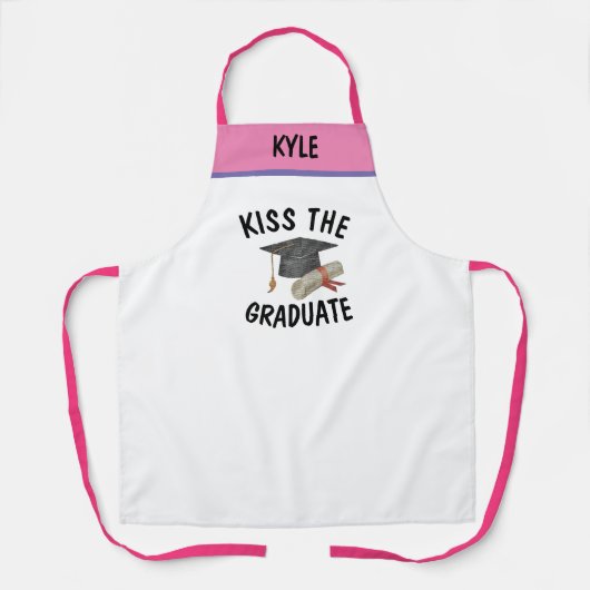 名前をカスタムするBBQベーカーキスおもしろい エプロン (正面)