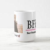 名前をカスタムするBFFフ最高のレンズフォアーバー写真 コーヒーマグカップ (中央)