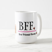 名前をカスタムするBFFフ最高のレンズフォアーバー写真 コーヒーマグカップ (正面右)